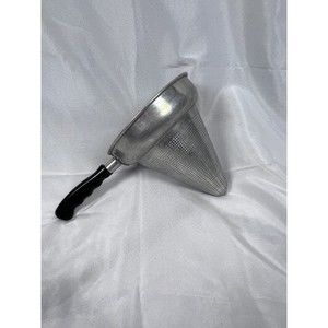 Vtg WEAR-EVER #475 Aluminum Cone Colander Sieve Heavy Duty Strainer Canning USA